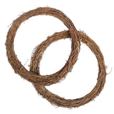 2PCS 14 Inch Grapevine Wreaths Wreath Rattan Wreath Garland for DIY Christmas Craft or Wedding Decors