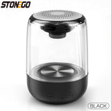 STOENGO Portable Bluetooth Speakers, Small True Wireless Stereo (TWS) Speaker Transparent Crystal LED Music Player with TF Card