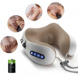 Multifunctional Portable U Shaped Electric Neck Massager Pillow  Shoulder Cervical Outdoor Home Car Relaxing Massager