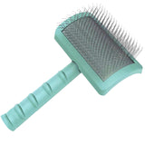 Firm Slicker Brush for Dogs- Extra Long Pin Slicker Brush for Large Dog Pet Grooming Wire Brush and Deshedding (Green)