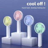 1Pcs Portable Fans Handheld USB Rechargeable Fan Mini Desktop Air Cooler Outdoor Fan Cooling Travel Hand Fans 1200MAH