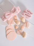 15 件套 Cosmetic Puff Makeup Sponge Blender Beauty Egg Foundation Sponges Puff Wash Face Headband Wristband Make up Accessories