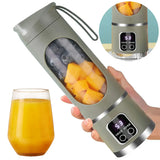 Portable Electric Juicer USB Wireless Charging Mini Juicer Bottle 450ml Cup Fruit Mixer Electric Handheld Blender for Home