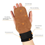 Strength Training Cowhide Hand Guards Fitness Weight Lifting Wrist Guards Pull-up Hard Pull Gloves Assist Grip Assist Strap