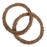 2PCS 14 Inch Grapevine Wreaths Wreath Rattan Wreath Garland for DIY Christmas Craft or Wedding Decors