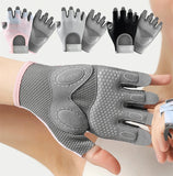 Cycling Gloves Women Fitness Gloves Gym Weightlifting Yoga Bodybuilding Training Thin Breathable Non-slip Half Finger Gloves