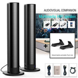 120W BS-56 TV Bluetooth Speakers AUX/BT/OPT Connections Soundbars with 2-in-1 Detachable Home Cinema Sound System FM Soundbar