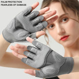 Cycling Gloves Women Fitness Gloves Gym Weightlifting Yoga Bodybuilding Training Thin Breathable Non-slip Half Finger Gloves