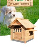 Natural wood dog house Indoor and outdoor universal cat house Pet