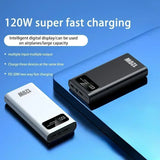 200000mAh 120W Power Bank Super Fast Charging Ultra-High Capacity Digital Display External Battery PowerBank For iPhone Xiaomi