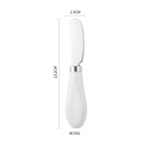 Butter Knife, Cheese Knife Stainless Steel Cheese Spreader with Porcelain Handle for Home Kitchen Gadget