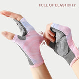 Cycling Gloves Women Fitness Gloves Gym Weightlifting Yoga Bodybuilding Training Thin Breathable Non-slip Half Finger Gloves