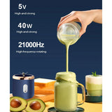 New Portable Blender 400Ml Electric Juicer Lemon Orange Fruit Squeezer Wireless Rechargable 21000Rpm Mixer