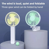 1Pcs Portable Fans Handheld USB Rechargeable Fan Mini Desktop Air Cooler Outdoor Fan Cooling Travel Hand Fans 1200MAH