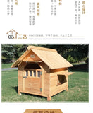 Natural wood dog house Indoor and outdoor universal cat house Pet