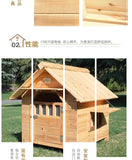 Natural wood dog house Indoor and outdoor universal cat house Pet