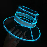 New Style Light Up Cap Novelty Gift LED Neon Fisherman Hat Glowing Luminous Dance Party Hat Christmas Halloween Party Supplies