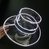 New Style Light Up Cap Novelty Gift LED Neon Fisherman Hat Glowing Luminous Dance Party Hat Christmas Halloween Party Supplies