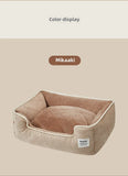 Dog Bed dog house Sofa Kennel Soft Fleece Non-Slip Bottom Beds Washable Bite-Resistant Big Dog Beds Medium Sized Cushion