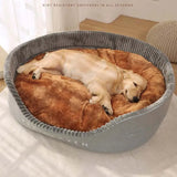 Autumn Winter Dog Bed Removable Washable Kennel Pet Large Sofa Plus Velvet Thick Deep Sleep Cushion Puppy Mat Dog Accessories