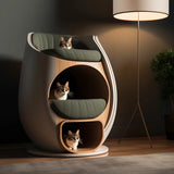 Cat House Apartment qifu Modern Cat Furniture Table Luxury Cat Bed Pet Furniture 3D printing environmentally friendly materials