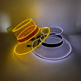 New Style Light Up Cap Novelty Gift LED Neon Fisherman Hat Glowing Luminous Dance Party Hat Christmas Halloween Party Supplies