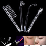 High Frequency Facial Machine Electrode Wand Electrotherapy Glass Tube Acne Spot Wrinkles Remover Beauty Therapy Puffy 4 Styles