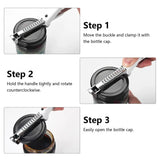 Stainless Steel Can Opener Non-Slip Safety Jar Opener Multifunctional Tin Opener Rust Proof Kitchen Gadgets for Beers Cans