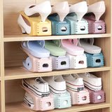 Adjustable Double-Layer Shoe Rack Space-Saving Storage Stand Cabinets Storage Organizer Home Warderobe Shoe Holder Shoe Bracket