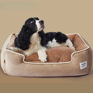 Dog Bed dog house Sofa Kennel Soft Fleece Non-Slip Bottom Beds Washable Bite-Resistant Big Dog Beds Medium Sized Cushion