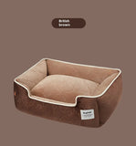 Dog Bed dog house Sofa Kennel Soft Fleece Non-Slip Bottom Beds Washable Bite-Resistant Big Dog Beds Medium Sized Cushion