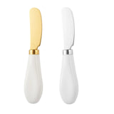 Butter Knife, Cheese Knife Stainless Steel Cheese Spreader with Porcelain Handle for Home Kitchen Gadget