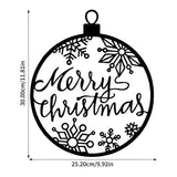 1pc Merry Christmas Adornment: Black Metal Wall Art. Lively Christmas Wall Decor with Classy Silhouette Detail