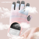 Cycling Gloves Women Fitness Gloves Gym Weightlifting Yoga Bodybuilding Training Thin Breathable Non-slip Half Finger Gloves