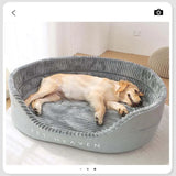 Autumn Winter Dog Bed Removable Washable Kennel Pet Large Sofa Plus Velvet Thick Deep Sleep Cushion Puppy Mat Dog Accessories