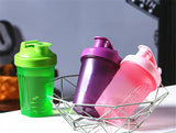 Sport Shaker Bottle Whey Protein Powder Mixing Fitness Gym Shaker Outdoor Portable Plastic Drink Bottle Cocina cleaver 400ML