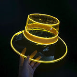 New Style Light Up Cap Novelty Gift LED Neon Fisherman Hat Glowing Luminous Dance Party Hat Christmas Halloween Party Supplies