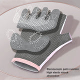 Cycling Gloves Women Fitness Gloves Gym Weightlifting Yoga Bodybuilding Training Thin Breathable Non-slip Half Finger Gloves