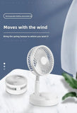 7200mAh USB Rechargeable Portable Folding Fan Floor Low Noise Fan for Outdoor Home Wireless Fan 4 Speed Camping Portable Fans