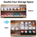 Adjustable Double-Layer Shoe Rack Space-Saving Storage Stand Cabinets Storage Organizer Home Warderobe Shoe Holder Shoe Bracket