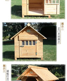 Natural wood dog house Indoor and outdoor universal cat house Pet