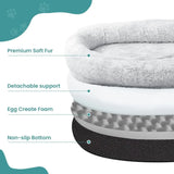 JOLLYVOGUE Human Dog Bed for Adults and Pets, Ultra-Soft Plush Giant Dog Bed with Egg Crate Foam, Non-Slip Base