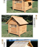 Natural wood dog house Indoor and outdoor universal cat house Pet