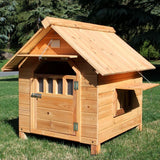 Natural wood dog house Indoor and outdoor universal cat house Pet