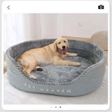 Autumn Winter Dog Bed Removable Washable Kennel Pet Large Sofa Plus Velvet Thick Deep Sleep Cushion Puppy Mat Dog Accessories